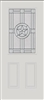 36 in x 80 in, Halfview, Texas Star, Patina Caming, 2 Panel, Primed, Steel, Exterior Prehung Door, Left Hand, Yellow Zinc Hinges